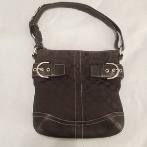 Coach Signature Black SoHo Buckle Bag